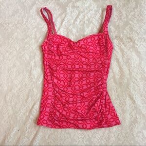 Athena printed tankini top with sweetheart…